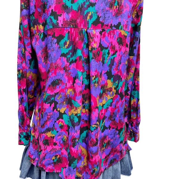 Vintage Motherhood Womens Abstract Printed Button Front Shirt - Picture 6 of 8